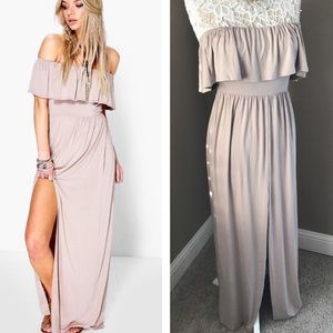 Off shoulder maxi dress NWOT